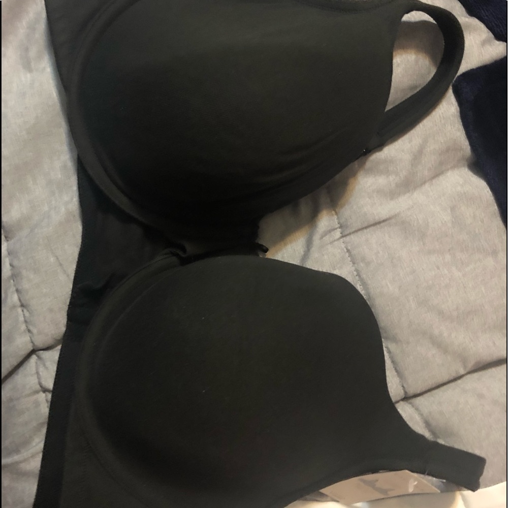 Black cotton bra